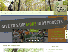 Tablet Screenshot of indianaforestalliance.org